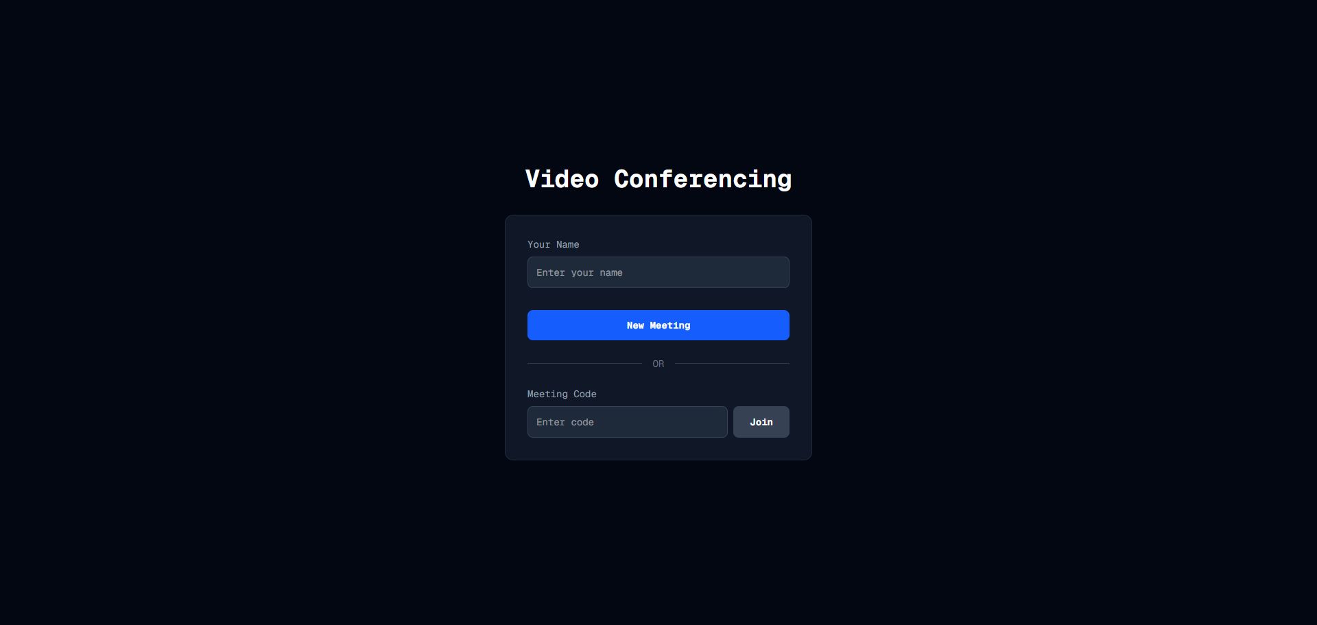 Hostfi video conferencing interface
